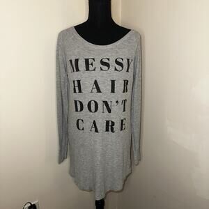 Aeropostale Women’s Thermal Nightie Size Medium Messy Hair Don’t Care